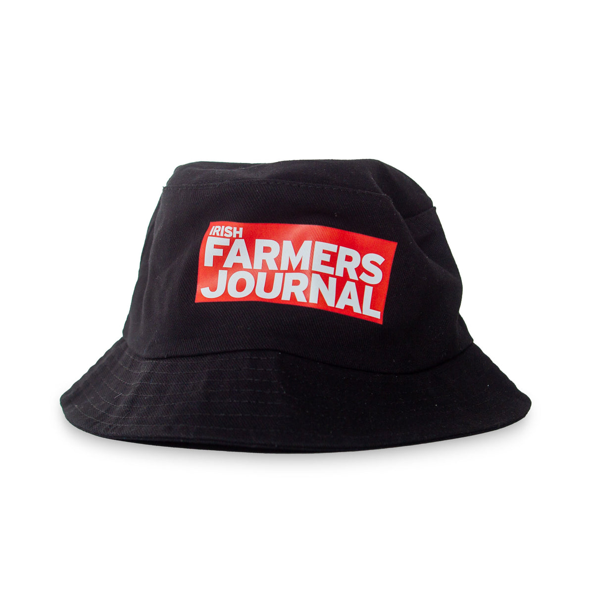 Irish Farmers Journal bucket hat with the woven crest on the front